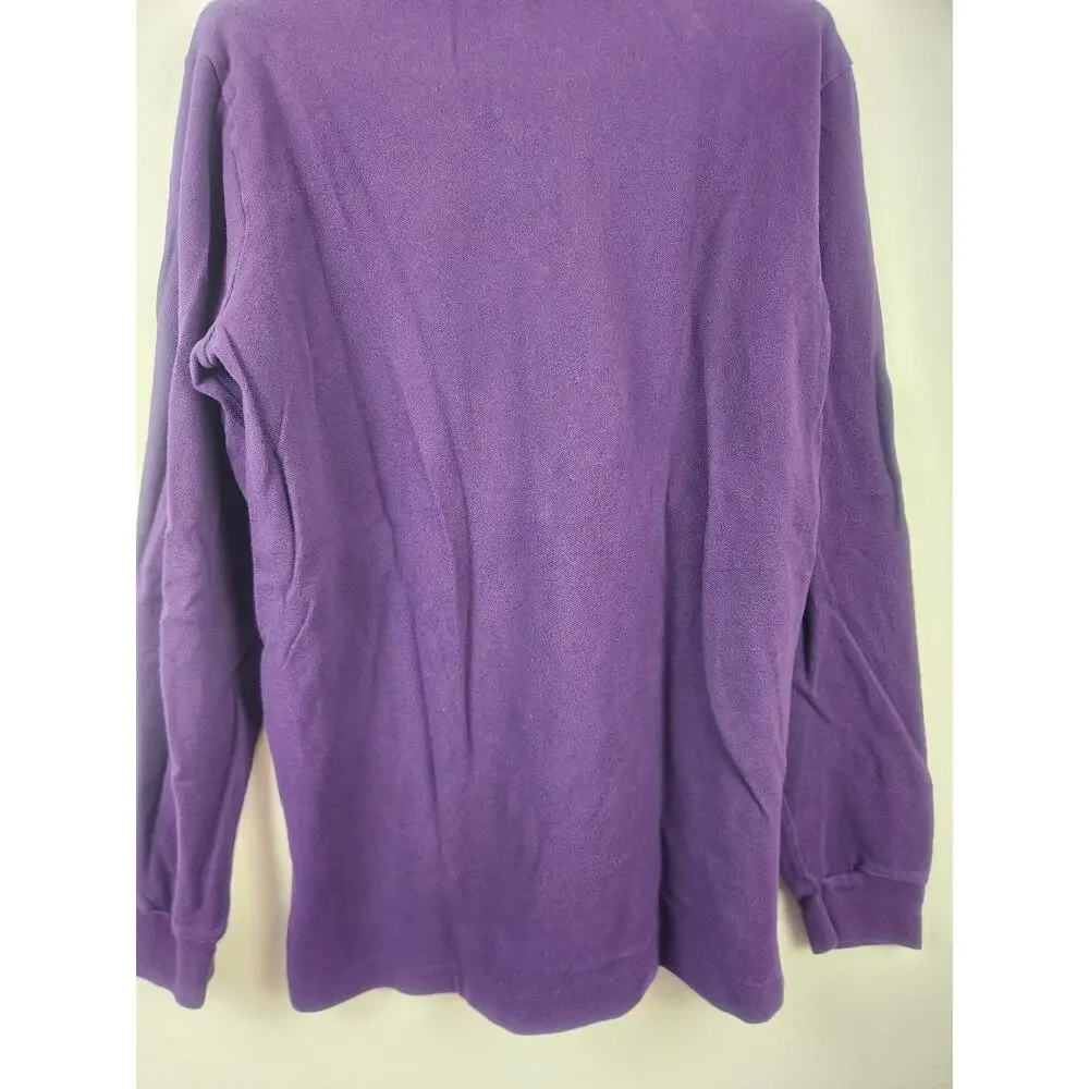 Vintage Polo by Ralph Lauren Purple Polo Shirt Long Sleeve Men Size Medium